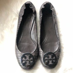 Tory Burch Reva Flats | Snake-Skin | Size 10